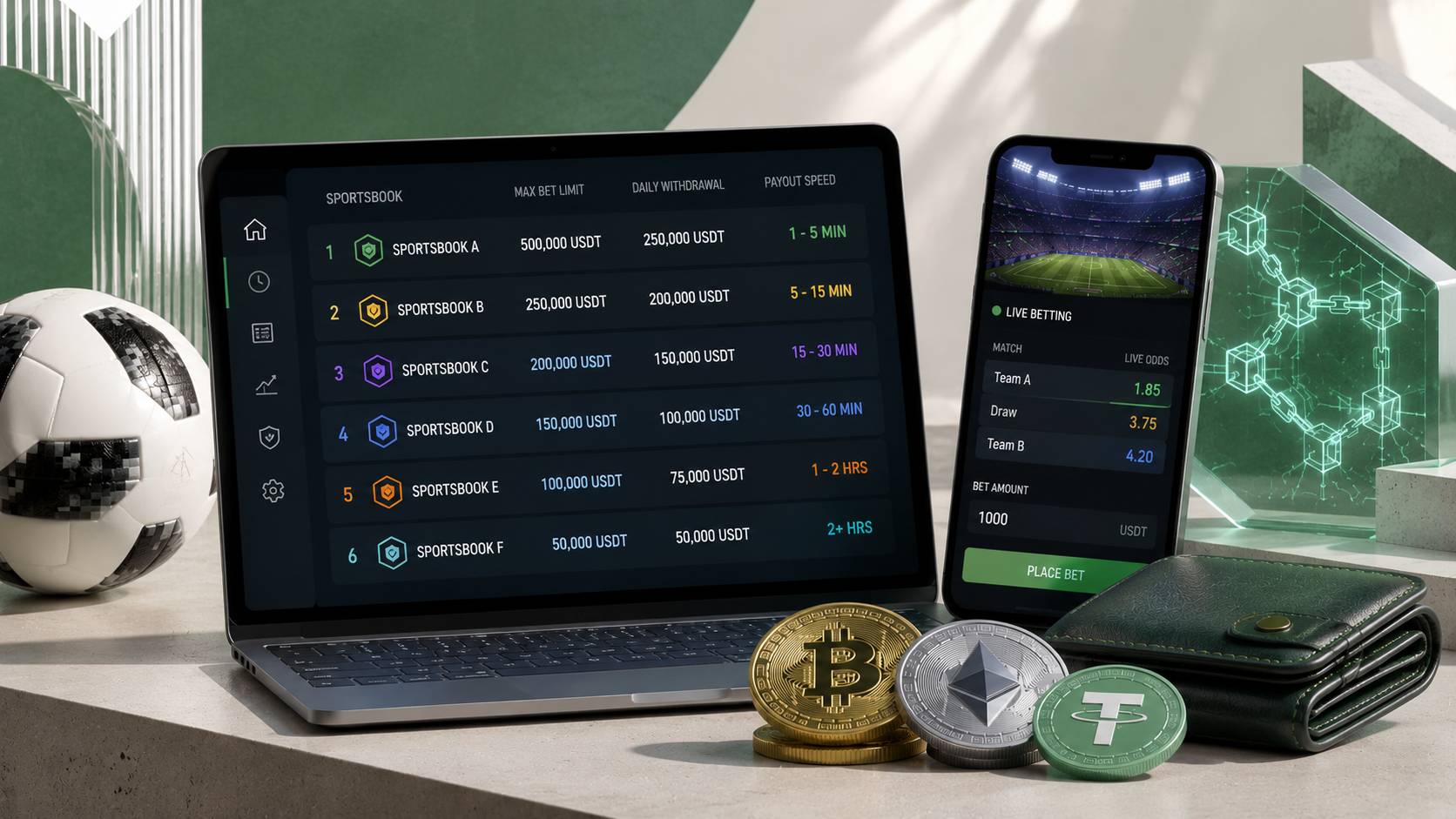 4 Crypto Sportsbooks for High-Volume Bettors: Limits and Withdrawals Compared